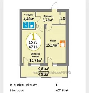 Buy an apartment, Nadiyna-vul, Lviv, Sikhivskiy district, id 4351094